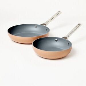 Figmint™ 10" Nonstick Ceramic Coated Aluminum Fry Pan Cream NIB